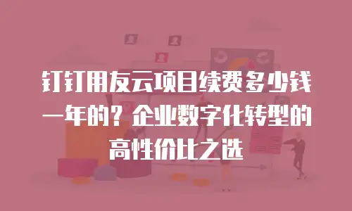 钉钉用友云项目续费多少钱一年的？企业数字化转型的高性价比之选