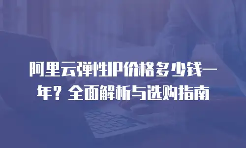 阿里云弹性IP价格多少钱一年？全面解析与选购指南