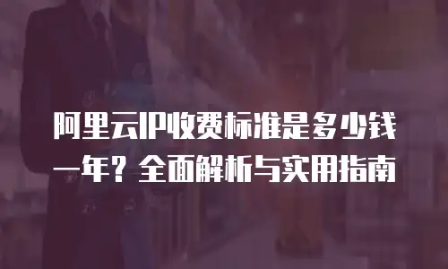 阿里云IP收费标准是多少钱一年？全面解析与实用指南