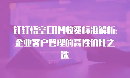 钉钉悟空CRM收费标准解析：企业客户管理的高性价比之选