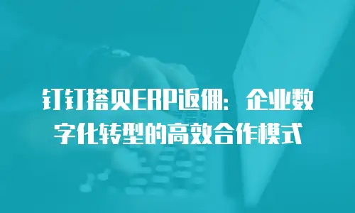 钉钉搭贝ERP返佣：企业数字化转型的高效合作模式