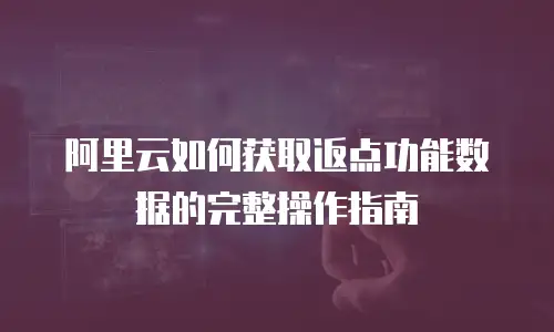 阿里云如何获取返点功能数据的完整操作指南