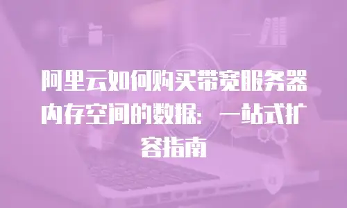 阿里云如何购买带宽服务器内存空间的数据：一站式扩容指南