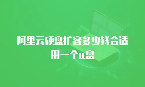 阿里云硬盘扩容多少钱合适用一个u盘