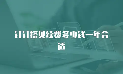 钉钉搭贝续费多少钱一年合适