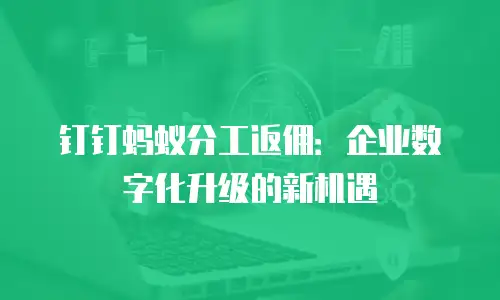 钉钉蚂蚁分工返佣：企业数字化升级的新机遇