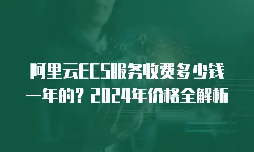 阿里云ECS服务收费多少钱一年的？2024年价格全解析