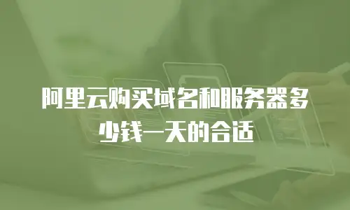 阿里云购买域名和服务器多少钱一天的合适