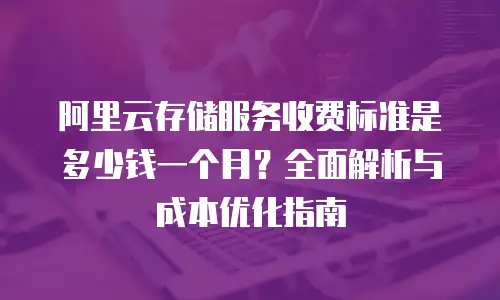 阿里云存储服务收费标准是多少钱一个月？全面解析与成本优化指南