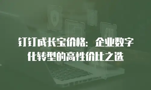 钉钉成长宝价格：企业数字化转型的高性价比之选