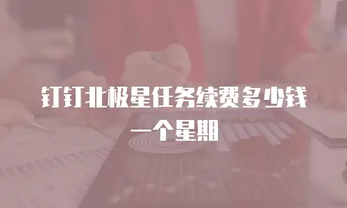 钉钉北极星任务续费多少钱一个星期