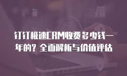 钉钉极速CRM收费多少钱一年的？全面解析与价值评估