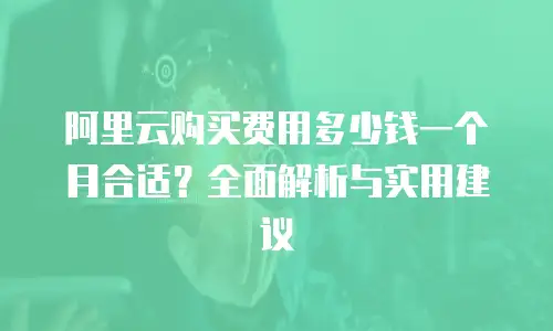 阿里云购买费用多少钱一个月合适？全面解析与实用建议