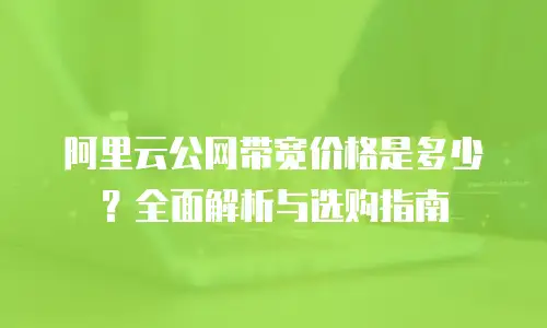 阿里云公网带宽价格是多少？全面解析与选购指南