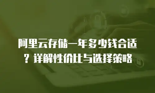 阿里云存储一年多少钱合适？详解性价比与选择策略