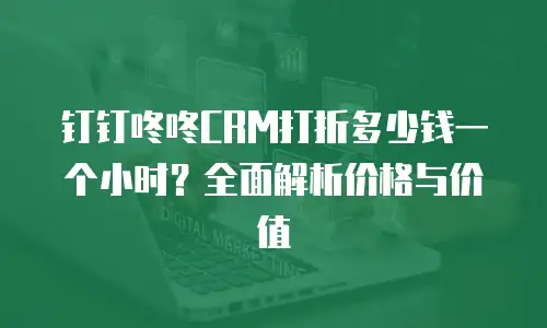 钉钉咚咚CRM打折多少钱一个小时？全面解析价格与价值
