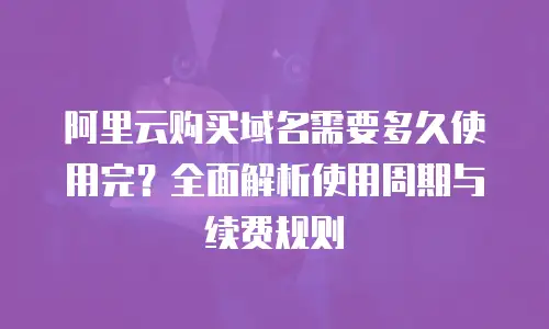 阿里云购买域名需要多久使用完？全面解析使用周期与续费规则