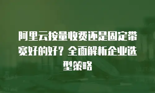 阿里云按量收费还是固定带宽好的好？全面解析企业选型策略