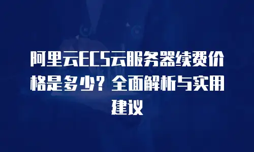 阿里云ECS云服务器续费价格是多少？全面解析与实用建议