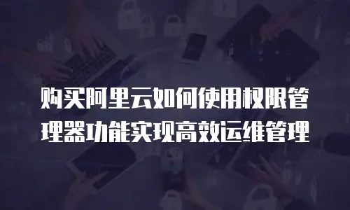 购买阿里云如何使用权限管理器功能实现高效运维管理