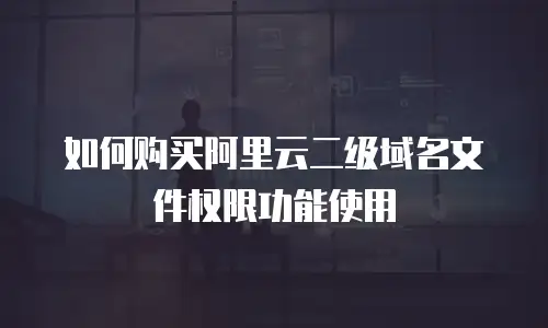 如何购买阿里云二级域名文件权限功能使用