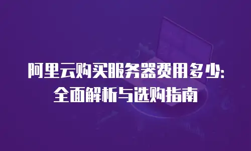 阿里云购买服务器费用多少：全面解析与选购指南