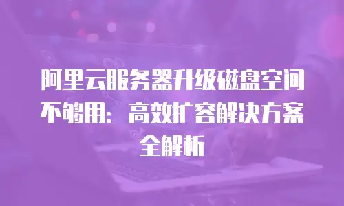 阿里云服务器升级磁盘空间不够用：高效扩容解决方案全解析