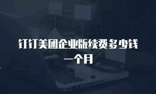 钉钉美团企业版续费多少钱一个月