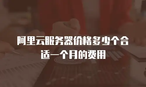 阿里云服务器价格多少个合适一个月的费用