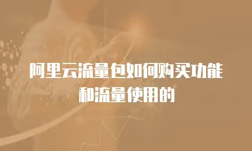 阿里云流量包如何购买功能和流量使用的