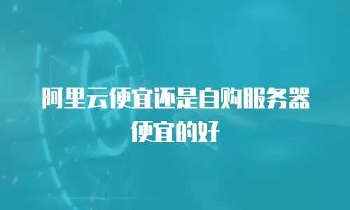 阿里云便宜还是自购服务器便宜的好
