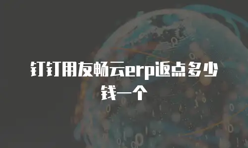 钉钉用友畅云erp返点多少钱一个