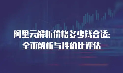 阿里云解析价格多少钱合适：全面解析与性价比评估