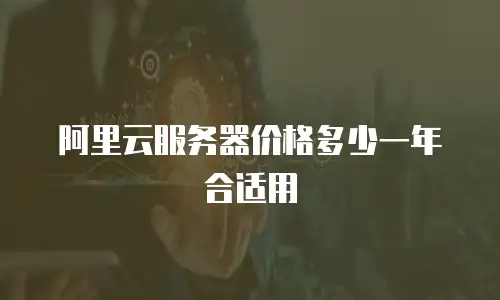 阿里云服务器价格多少一年合适用