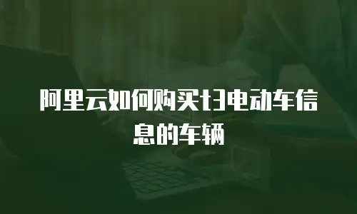阿里云如何购买t3电动车信息的车辆