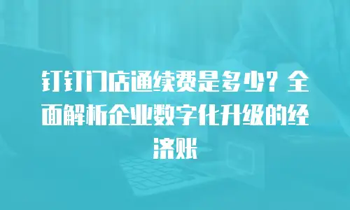 钉钉门店通续费是多少？全面解析企业数字化升级的经济账