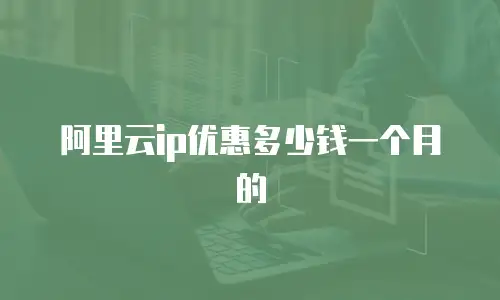 阿里云ip优惠多少钱一个月的