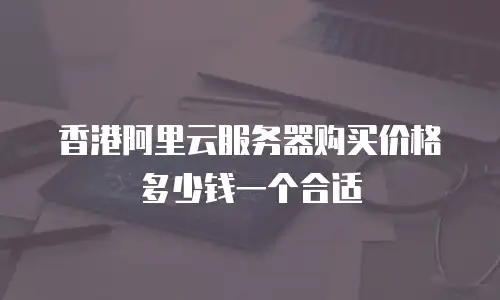 香港阿里云服务器购买价格多少钱一个合适
