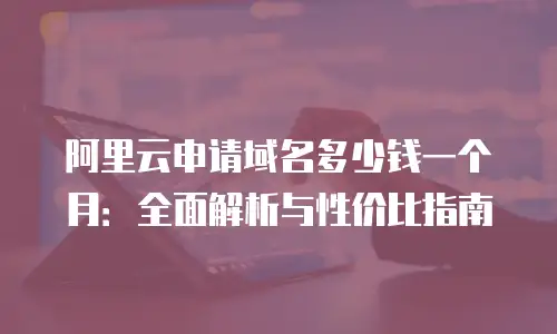 阿里云申请域名多少钱一个月：全面解析与性价比指南