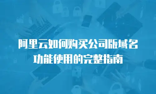 阿里云如何购买公司版域名功能使用的完整指南