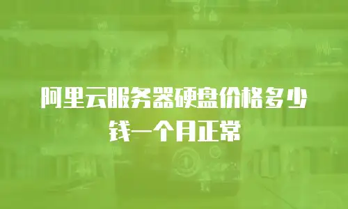阿里云服务器硬盘价格多少钱一个月正常