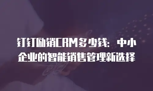 钉钉励销CRM多少钱：中小企业的智能销售管理新选择