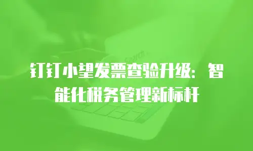 钉钉小望发票查验升级：智能化税务管理新标杆