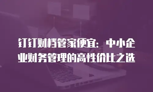 钉钉财档管家便宜：中小企业财务管理的高性价比之选