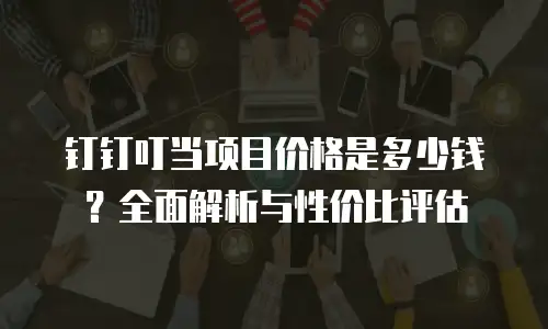 钉钉叮当项目价格是多少钱？全面解析与性价比评估