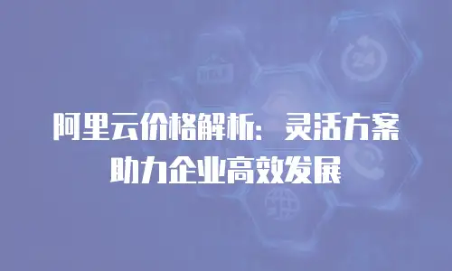 阿里云价格解析：灵活方案助力企业高效发展