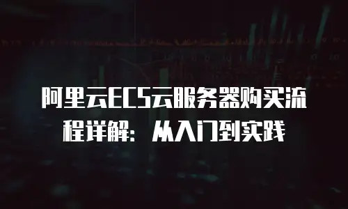 阿里云ECS云服务器购买流程详解：从入门到实践