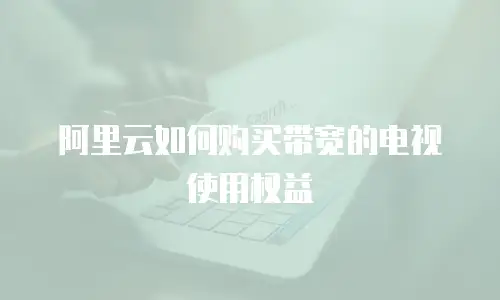 阿里云如何购买带宽的电视使用权益