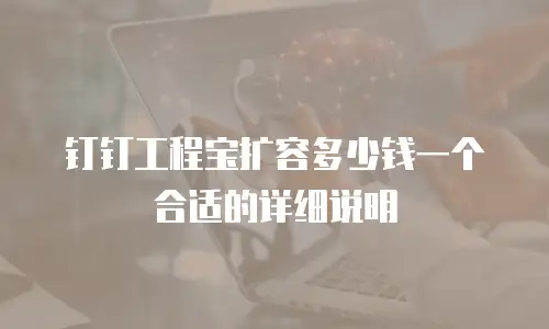 钉钉工程宝扩容多少钱一个合适的详细说明