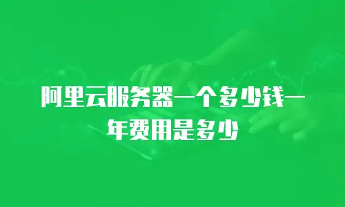 阿里云服务器一个多少钱一年费用是多少